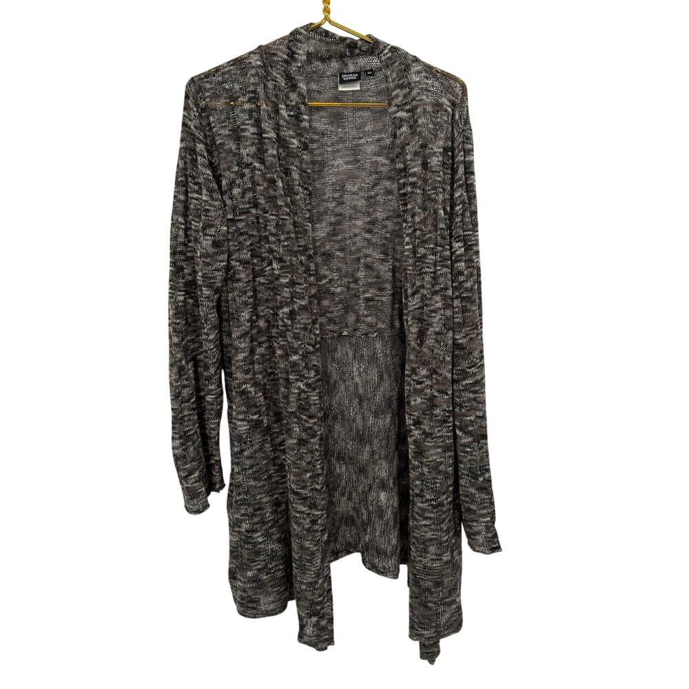 Sharon Young Marled Knit Open‎ Front Cardigan - Women's XL